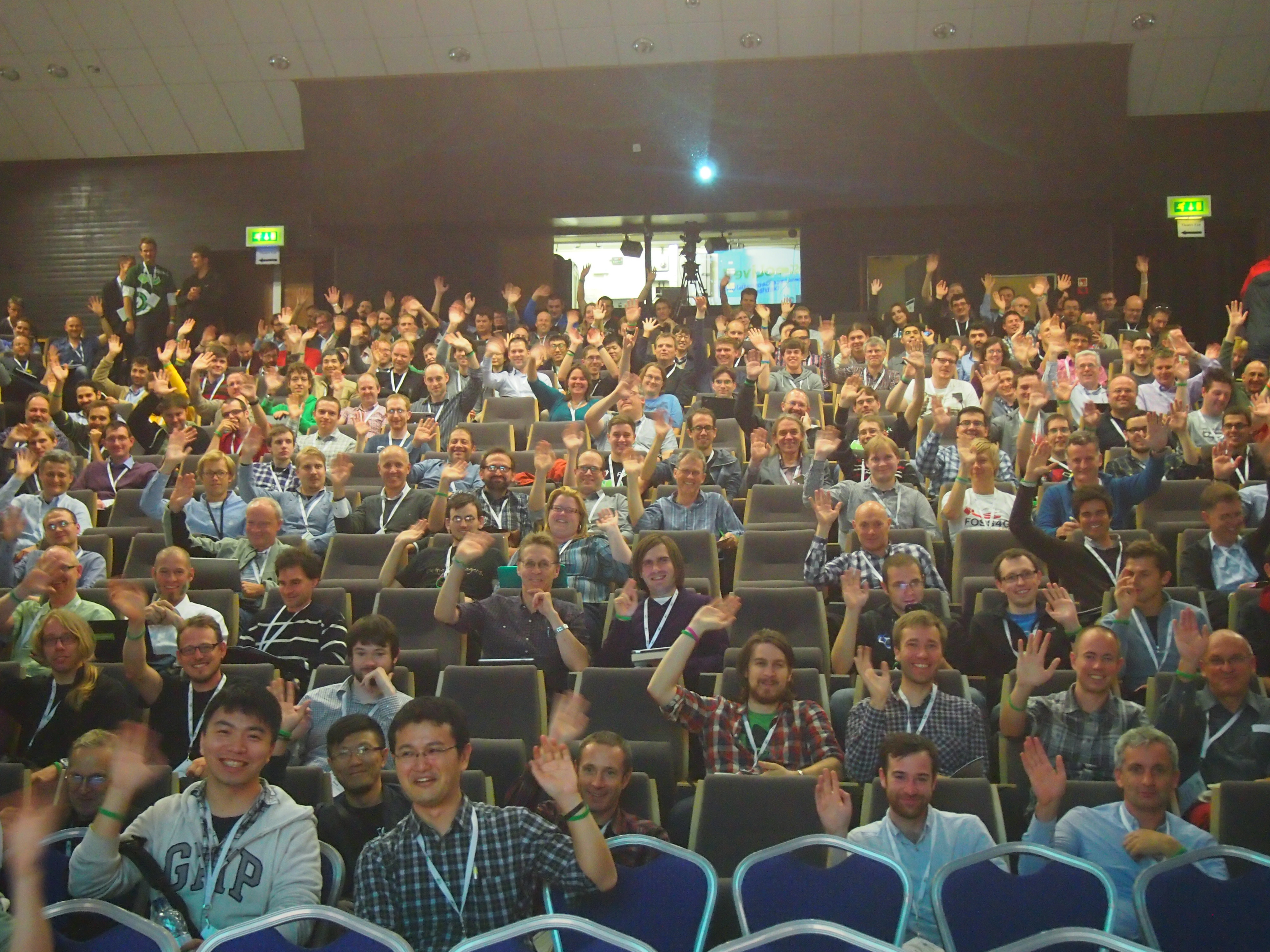 The view from the stage at FOSS4G 2013, photo by me